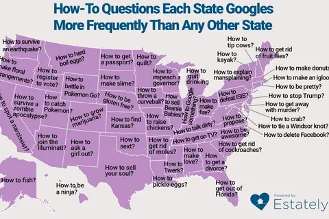Map: The how-to question that each US state Googles more than any other