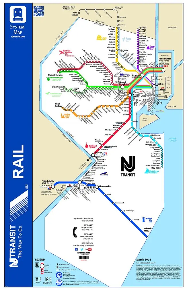 Map: The rail map of New Jersey
