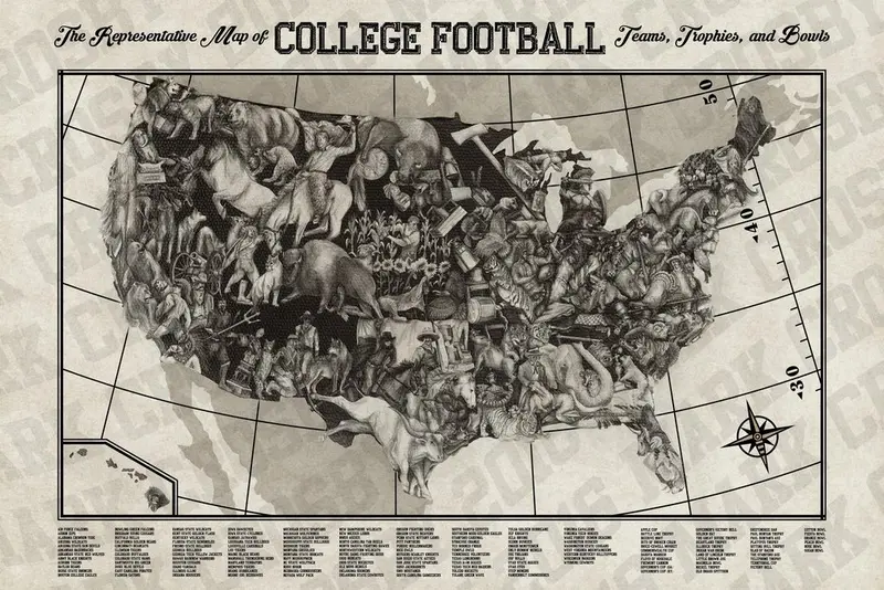 Map: The Representative Map of College Football