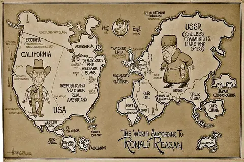 Map: The World according to Ronald Reagan