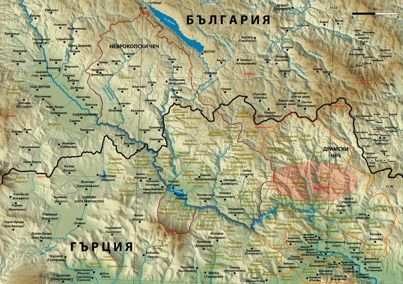 Map: Topographic Map of Chech