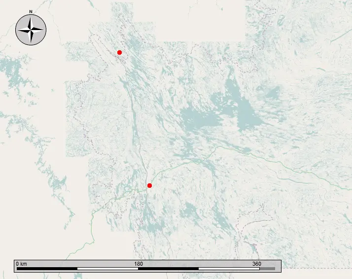 Map: Tshiuetin Rail Transportation Map