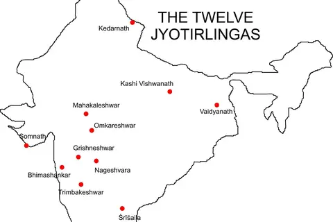 Map: Twelvejyotirlingas Map