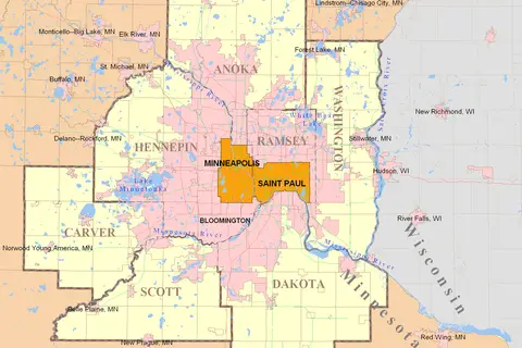 Map: Twin Cities 7 Metro Map