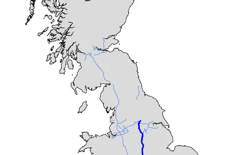Map: Uk Motorway Map M1
