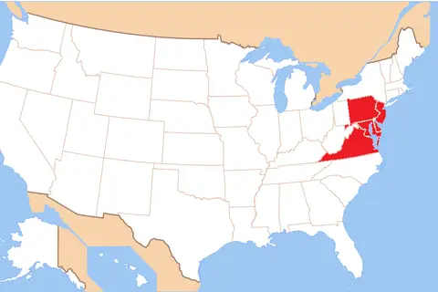Map: Ukrainian Catholic Archeparchy of Philadelphia Map
