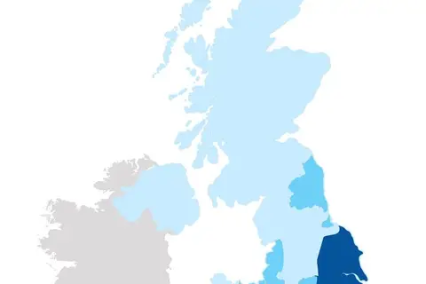 Map: United Kingdom water hardness map