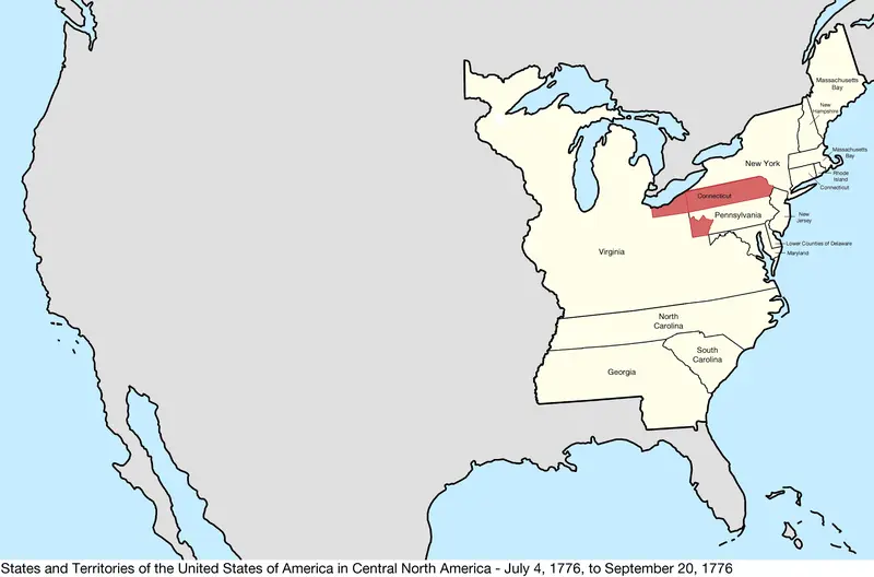 Map: United States Central Map 17760704 to 17760920