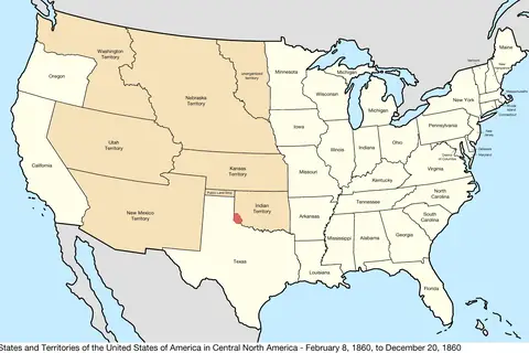 Map: United States Central Map 18600208 to 18601220