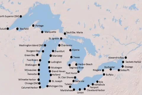Map: United States Coast Guard District 9 Stations Map
