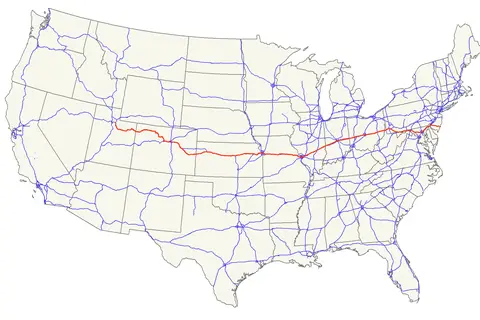 Map: Us 40 Map