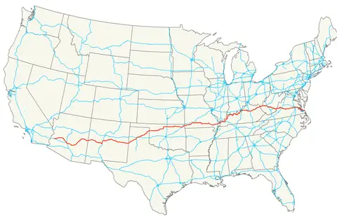 Map: Us 60 Map