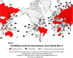 Map: US Military and CIA Interventions/Assassinations Since WWII