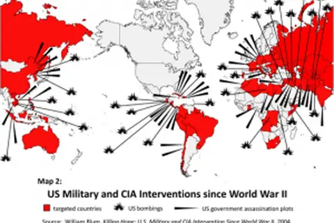 Map: US Military and CIA Interventions/Assassinations Since WWII