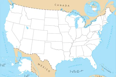 Map: Us State Outline Map