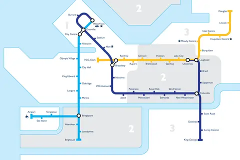Map: Vancouver Skytrain Map