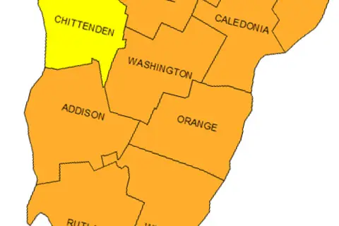 Map: Vermont County Map