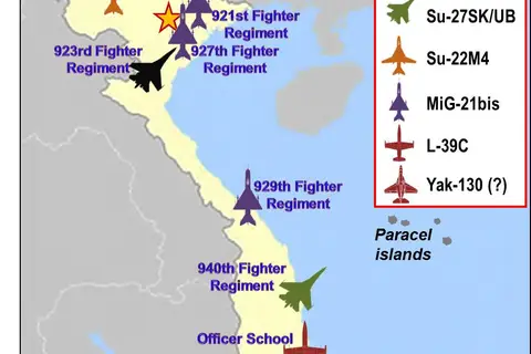Map: Vietnam Air Force Regiments Map