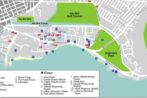 Map: Waikiki Map