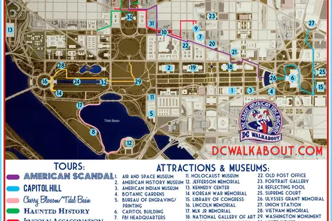 Map: Washington Dc Tourist Map