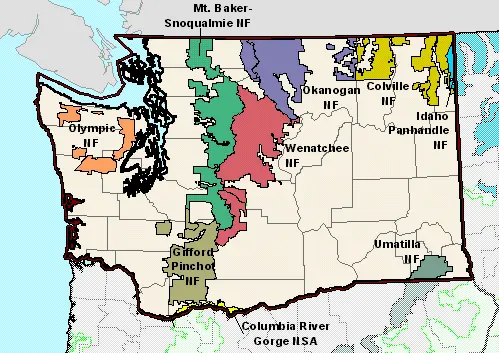 Map: Washington National Forest Map