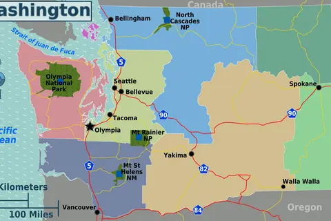 Map: Washington Regions Map