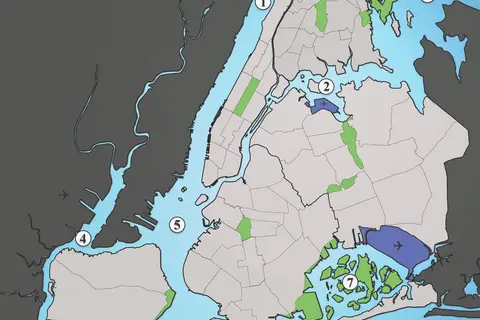 Map: Waterways New York City Map Julius Schorzman