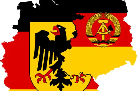 Map: West Germany East Germany Flag Map 1948 1990