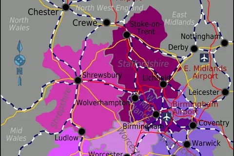 Map: West Midlands Region Map