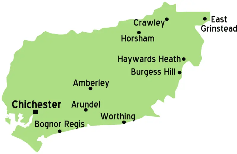 Map: West Sussex Map