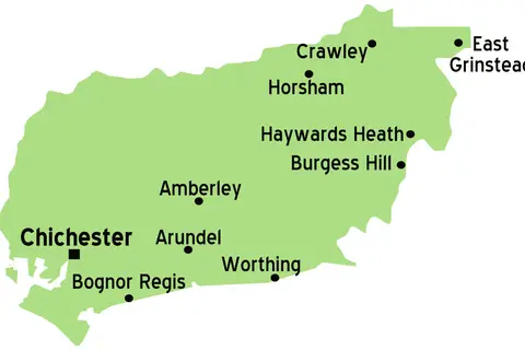 Map: West Sussex Map
