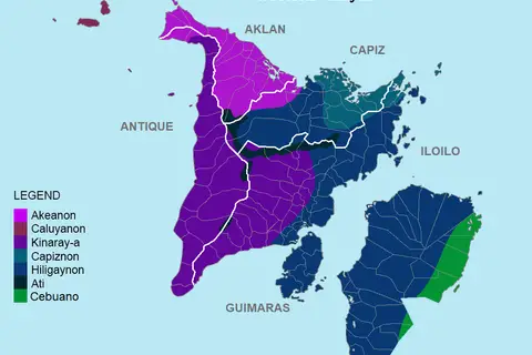 Map: Western Visayas Language Map
