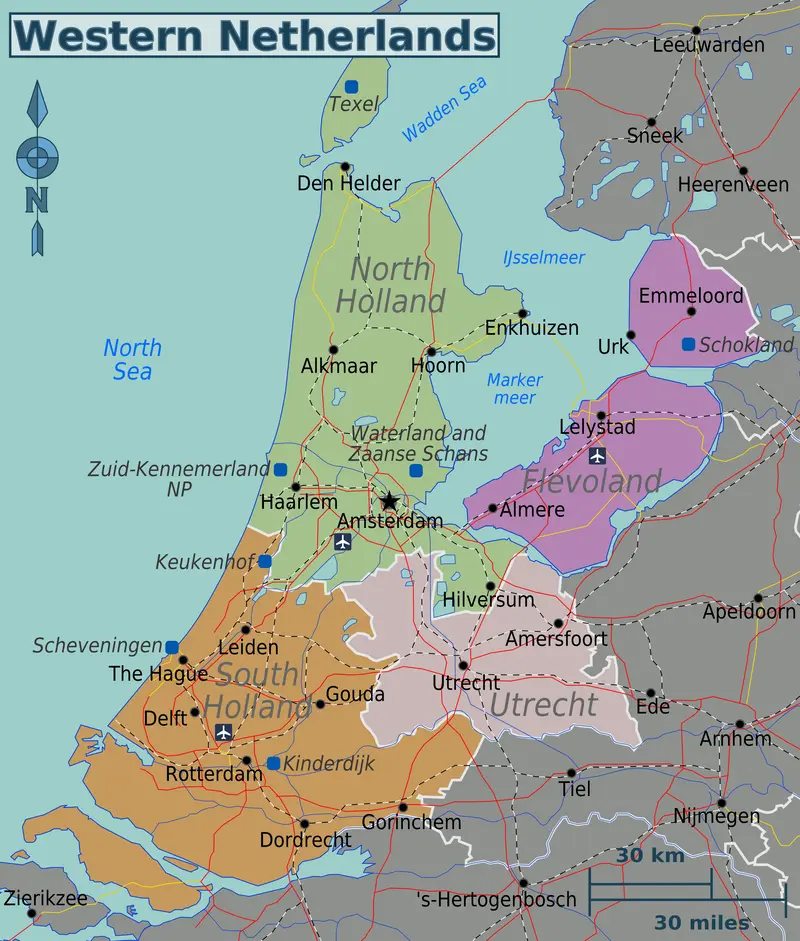 Map: Westernnetherlands Map