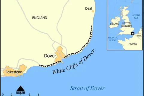 Map: White Cliffs of Dover Map