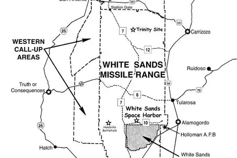 Map: White Sands Missile Range Map
