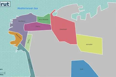 Map: Wikivoyage Beirut Map Png