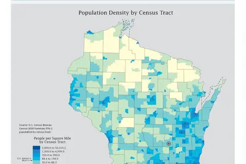Map: Wisconsin Population Map