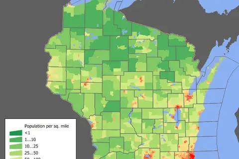 Map: Wisconsin Population Map