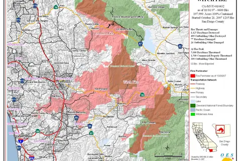 Map: Witch Creek Fire Map