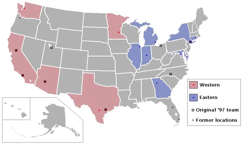 Map: Wnba Locations Map
