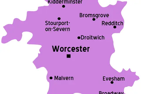 Map: Worcestershire Map