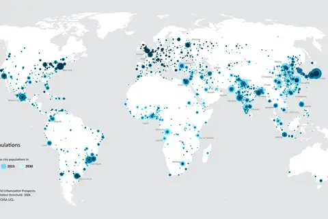 Map: World City Populations 1950-2030