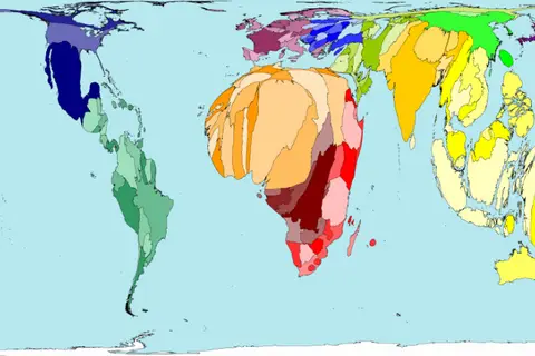 Map: World Map Based on the Number of Indigenous Languages That Originated in Each Country