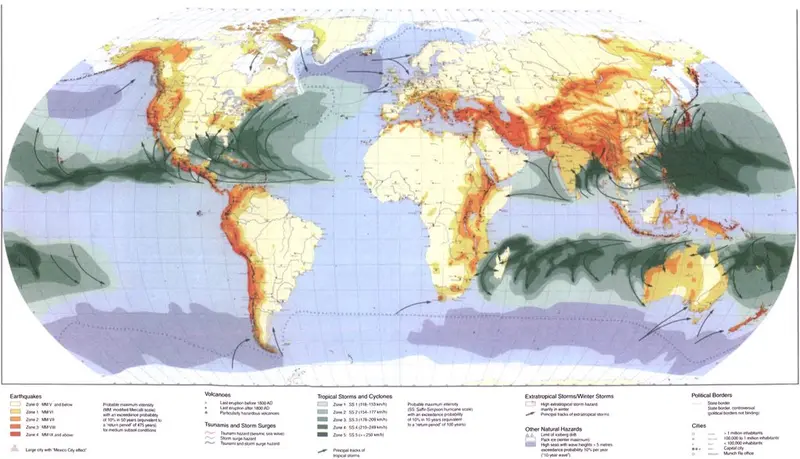 Map: World Map of Natural Hazards