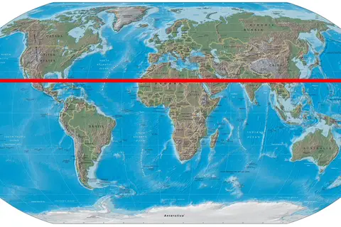 Map: World Map with Tropic of Cancer