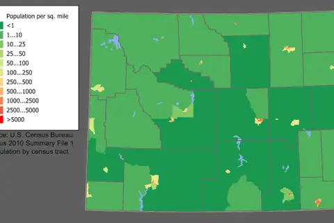 Map: Wyoming Population Map