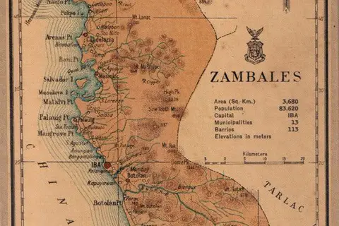 Map: Zambales Province 1918 Map