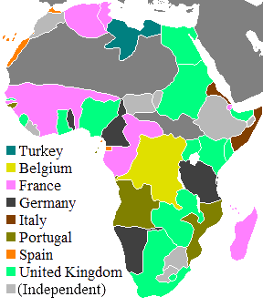 Colonial Africa 1900 Map