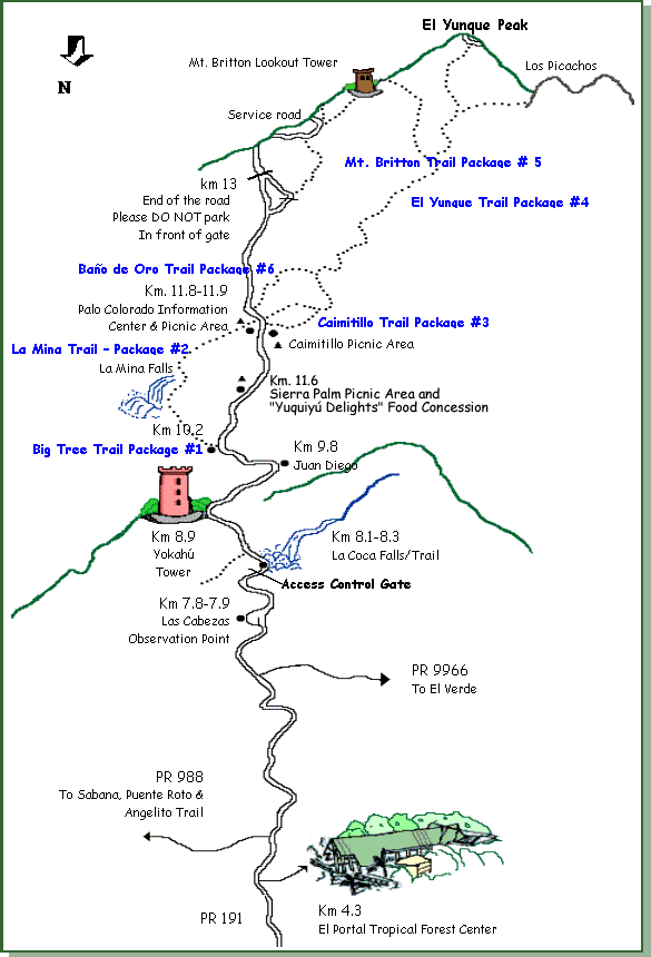 El Yunque Trails Map