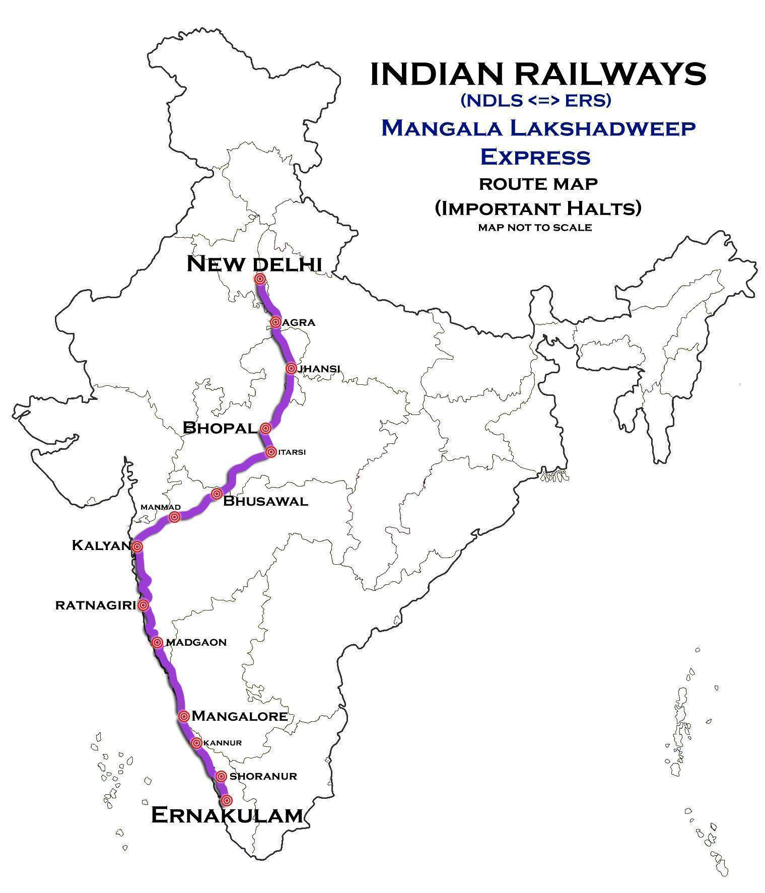 Mangala Lakshadweep Express Ndls Ers Route Map 2 Mangala Lakshadweep Express Ndls Ers Route Map